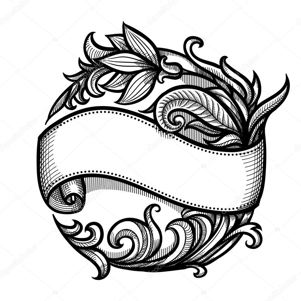 Floral Vignette Vector Image By C Singularity123 Vector Stock 22069337