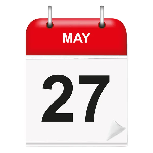 Μαΐου Καθημερινή Εικονογράφηση Ημερολογίου Επίπεδη Στυλ Μήνας Και Ημερομηνίαεικονογράφηση Διάνυσμα — Διανυσματικό Αρχείο