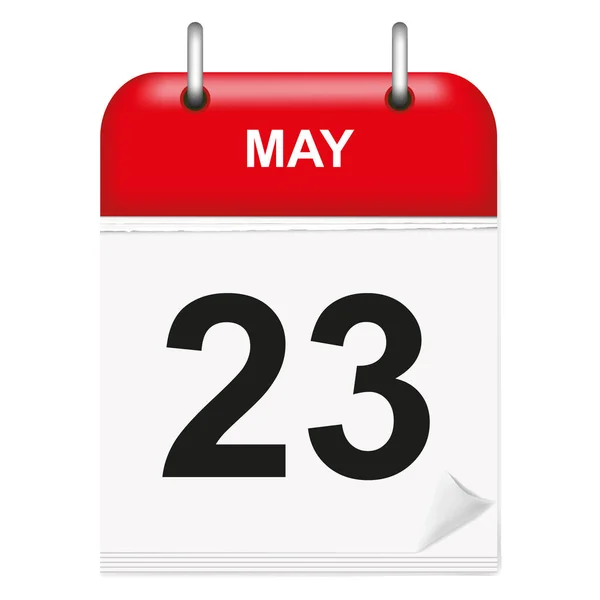 Μαΐου Ημερολόγιο Εικονίδιο Επίπεδο Στυλ Μήνας Και Ημερομηνίαδιάνυσμα Εικονογράφηση — Διανυσματικό Αρχείο