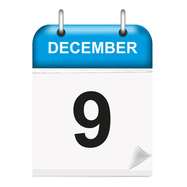 December 9Th Calendar Icon — Stock Vector