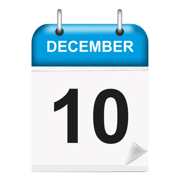 12月10日 カレンダーアイコン — ストックベクタ