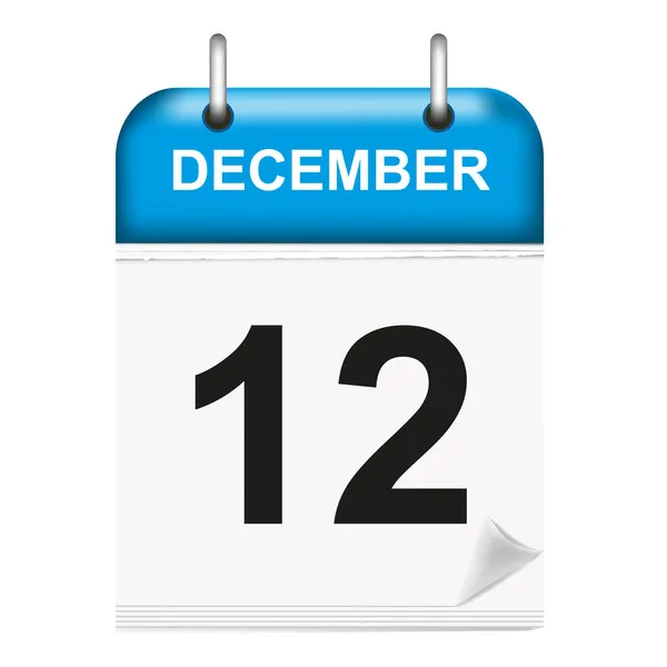 12月12日日历图标 — 图库矢量图片