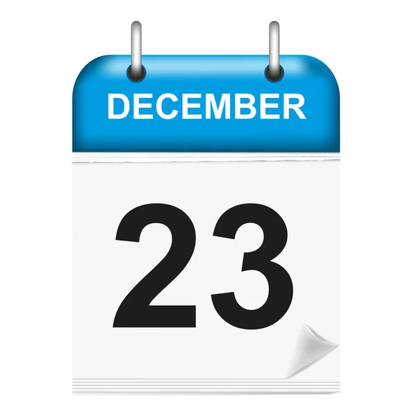 December 23Rd Calendar Icon Flat Style Month Date Vector Illustration — Stock Vector