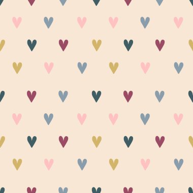Valentine's day, seamless pattern of pastel colored