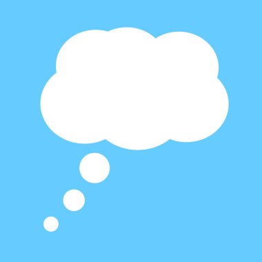 İzole edilmiş düşünce bulut simgesi.