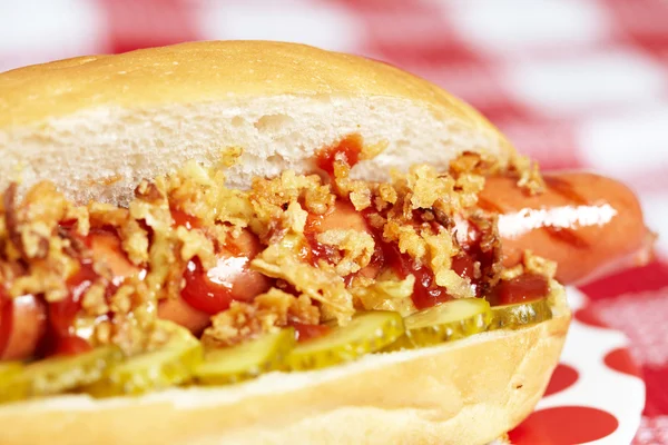 Nahaufnahme von Hot Dog — Stockfoto