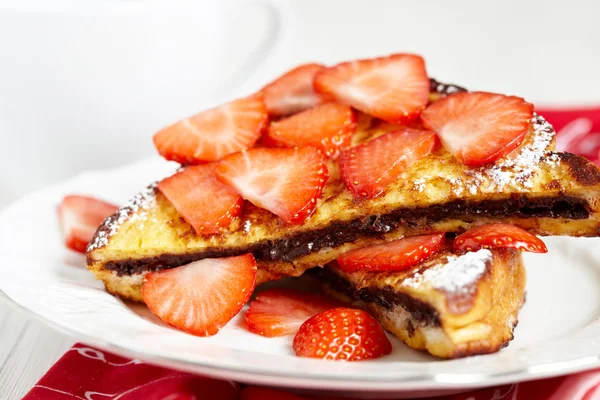 Tostadas francesas con nutella — Foto de Stock