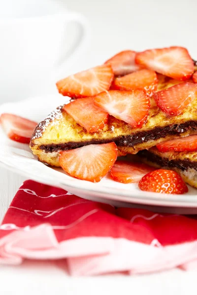 French Toast mit Nutella — Stockfoto