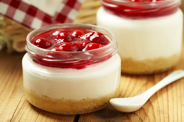 Cherry Cheesecake — Stock Photo, Image