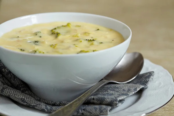 Broccoli and cheddar soup — Stock Image Broccoli and cheddar soup Stock Picture