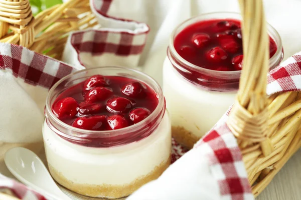 Tarta de queso de cereza — Foto de Stock