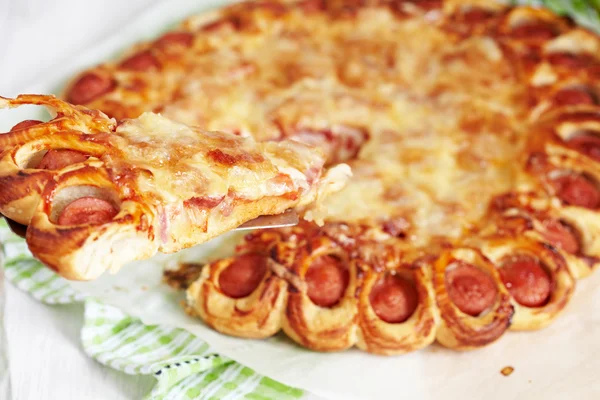 Pizza casera — Foto de Stock
