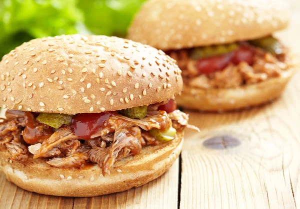 Pulled pork sandwich — Stock Photo, Image