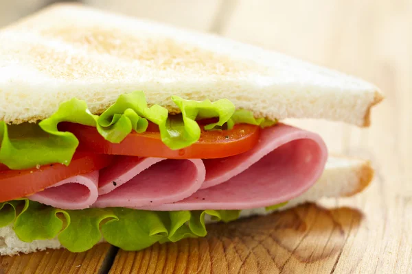 Großes Sandwich mit frischem Gemüse — Stockfoto