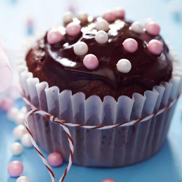 Cupcake al cioccolato fatti in casa freschi — Foto Stock