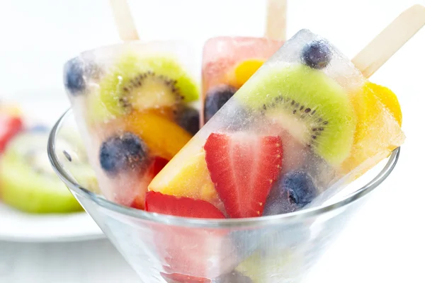 Fruity popsicle sticks — Stock Photo, Image