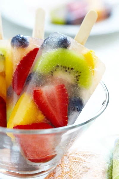 Fruity popsicle sticks — Stock Photo, Image