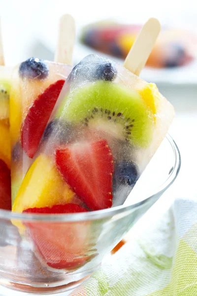 Fruity popsicle sticks — Stock Photo, Image