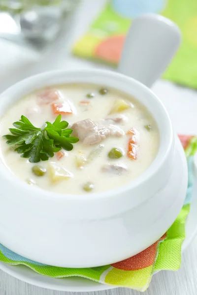 Chicken pot soup — Stock Photo, Image