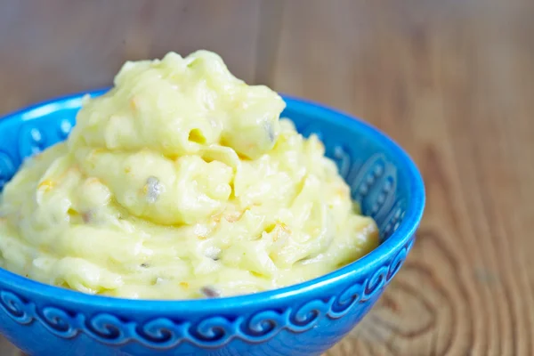 Mashed potato with carrot and onion — Stock Photo, Image