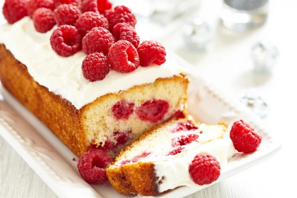 Bolo de framboesa de férias — Fotografia de Stock