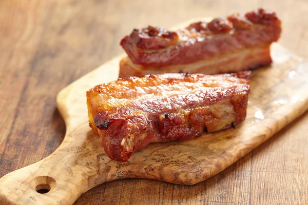 Baked caramel pork belly — Stock Photo, Image