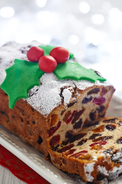 Weihnachtsfruchtkuchen — Stockfoto