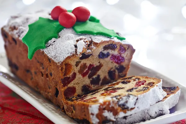 Weihnachtsfruchtkuchen — Stockfoto