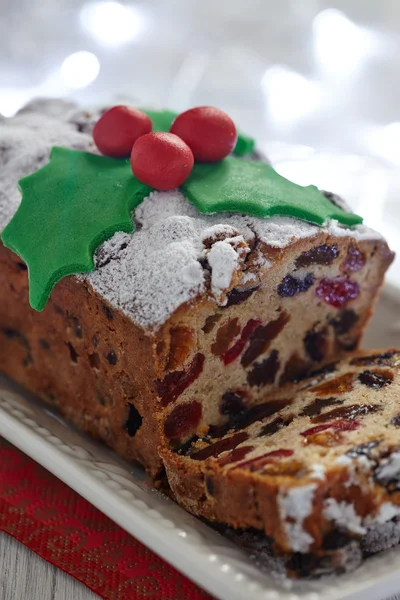 Pastel de frutas de Navidad — Foto de Stock