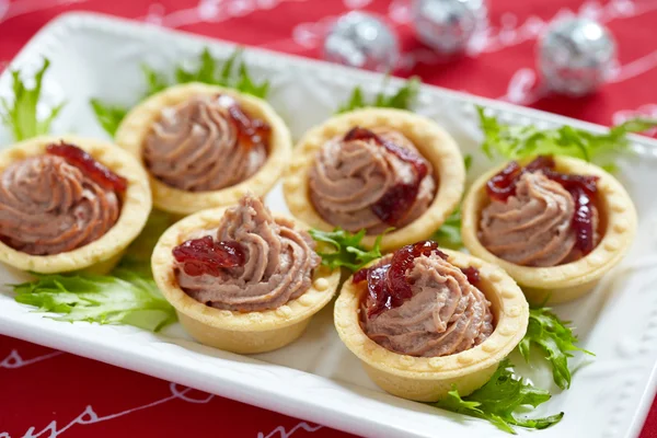 Pate tartlets — Stock Photo, Image