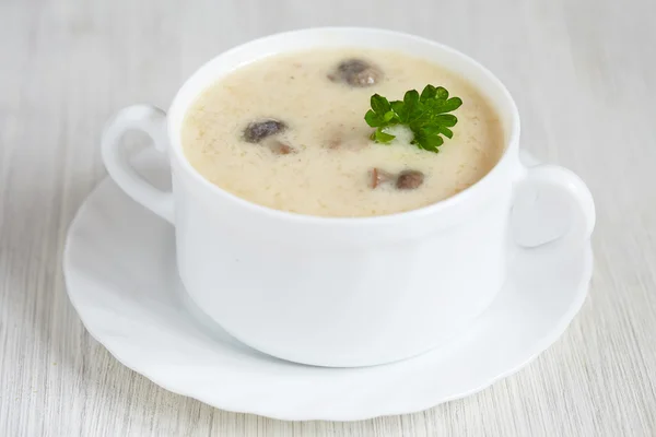 Mushroom cream soup with potato — Stock Image Mushroom cream soup with potato Royalty Free Stock Photos