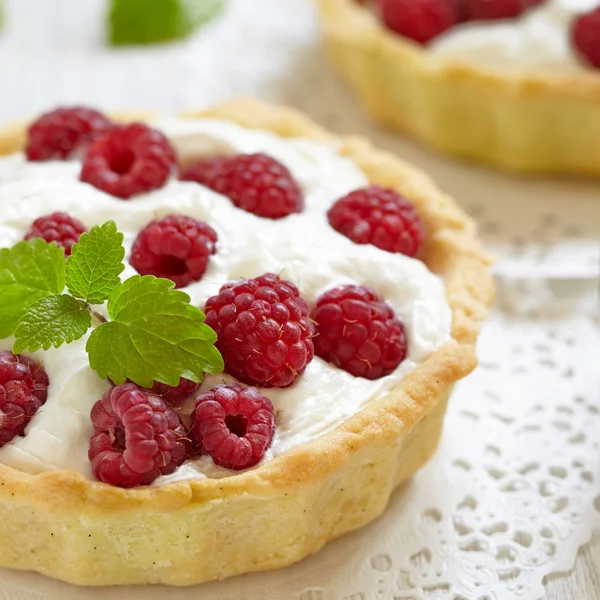 Fresh Raspberry Tart — Stock Photo, Image