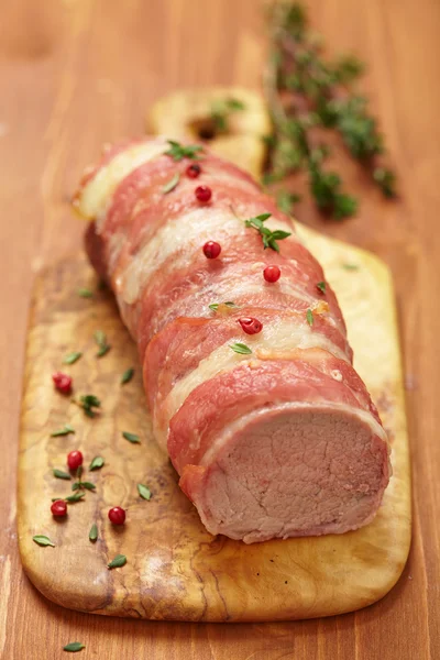 Tenderloin wrapped bacon — Stock Photo, Image