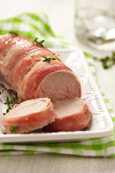 Tenderloin wrapped bacon — Stock Photo, Image