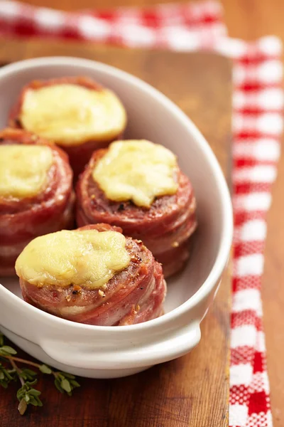 Tenderloin wrapped bacon — Stock Photo, Image