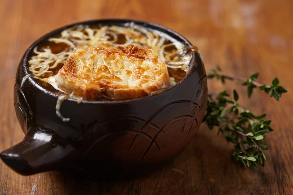 Zuppa di cipolle francesi — Foto Stock