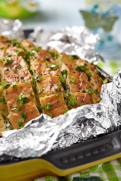 Pan con queso relleno. — Foto de Stock