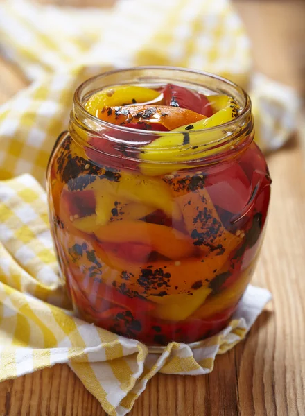 Grilled marinated peppers — Stock Photo, Image