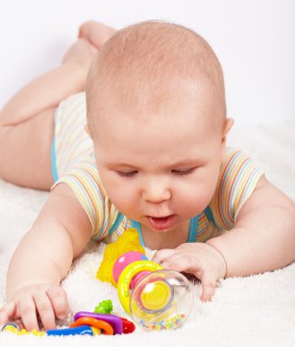 bebek çocuk diş çıkarma oyuncakla oynamak