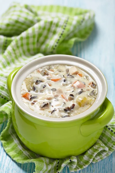 Chicken wild rice soup — Stock Image Chicken wild rice soup Royalty Free Stock Photos