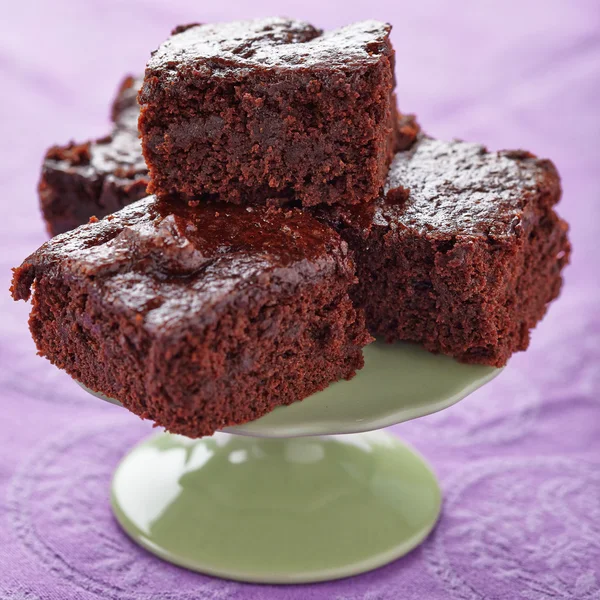 Deliciosos brownies de chocolate —  Fotos de Stock