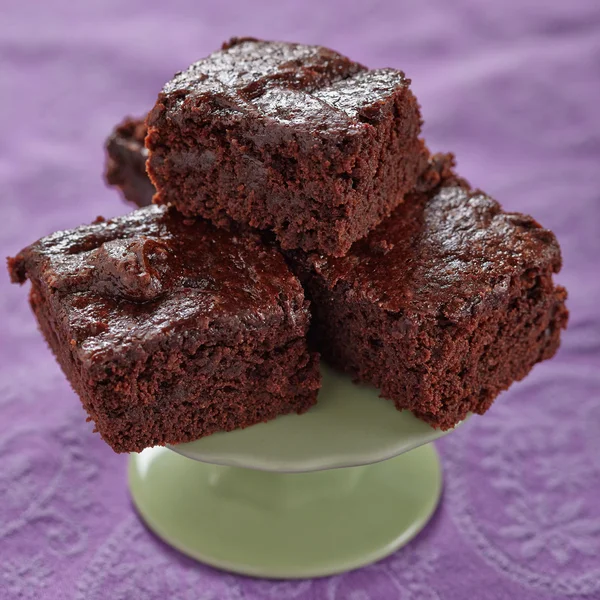 Deliziosi brownie al cioccolato — Foto Stock