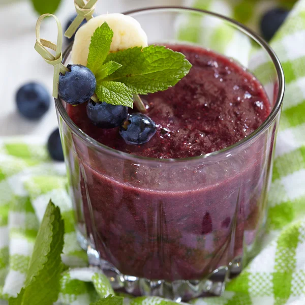 Smoothie with blueberry and banana — Stock Photo, Image