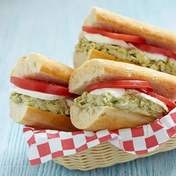 Chicken Pesto Sandwich — Stock Photo, Image