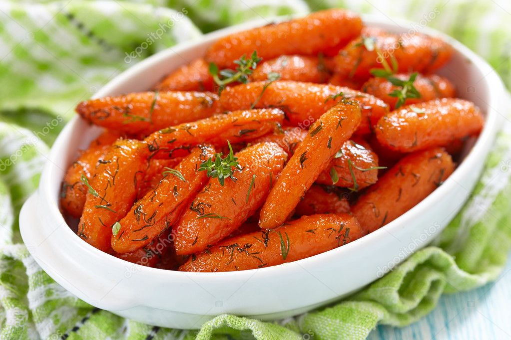 Honey Glazed Baby Carrots — Stock Photo © Odelinde 46991757