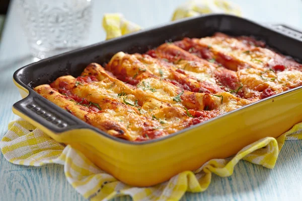 Cannelloni with meat — Stock Photo, Image