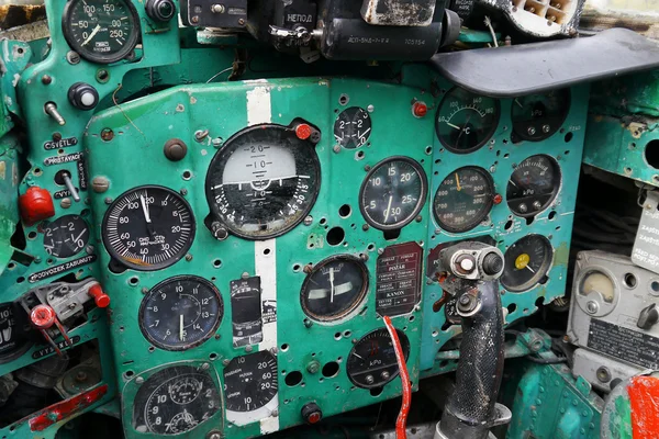 Cockpit oude strijders — Stockfoto