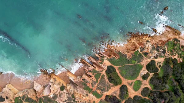 Increíble Costa Del Algarve Portugués Imagen Abstracta Del Hermoso Planeta — Foto de Stock