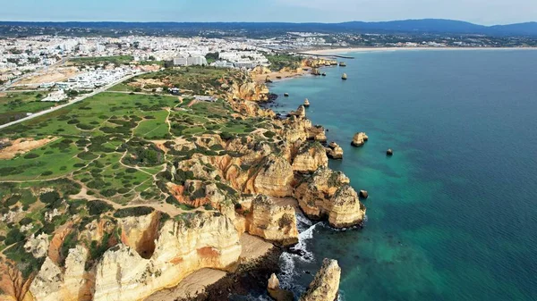 Csodálatos Tengerparti Portugál Algarve Absztrakt Kép Gyönyörű Föld Bolygóról — Stock Fotó