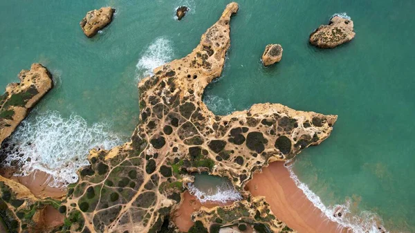 Increíble Costa Del Algarve Portugués Imagen Abstracta Del Hermoso Planeta — Foto de Stock